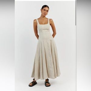 DISSH Milahn natural linen midi dress